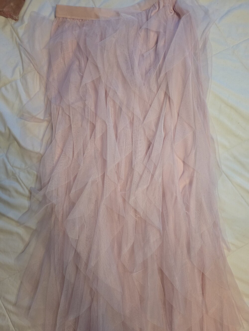 Soho Apparel Blush Pink Long Tulle Skirt